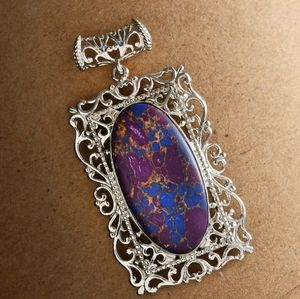 NWT Mojave Purple Turquoise Pendant